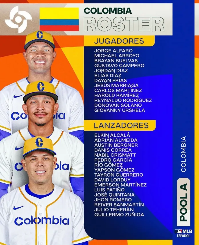 Roster oficial de la Selección Colombia de Béisbol para el Clásico Mundial 2026, anunciado por la Federación Colombiana