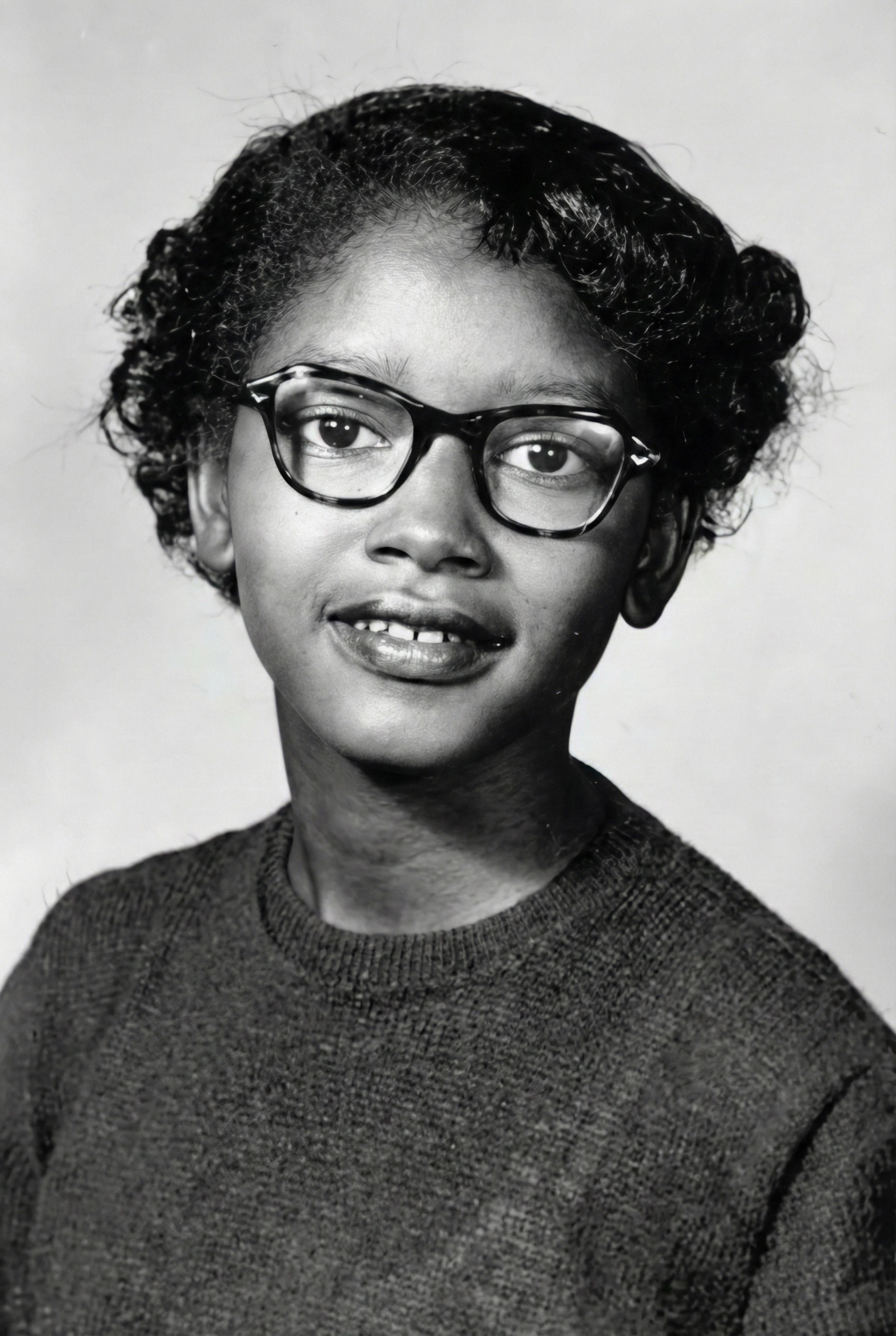 Claudette Colvin, la adolescente de quince años que desafió la segregación racial en un autobús de Alabama en mil novecientos cincuenta y cinco